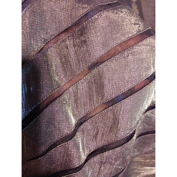 Adrianna Papell Occasions 2 Pc Set Women 14 Formal Gown Purple Ruffle Jacket NWT - Picture 5 of 7